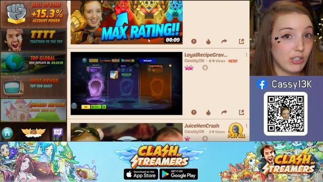 Hall of Fame in Clash of Streamers - Higher Account Power Via Better Replays смотреть онлайн