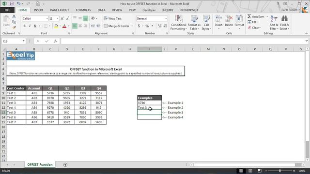 How to use OFFSET function for Dynamic Range in Excel смотреть онлайн