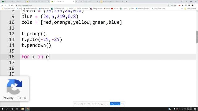 Using Python Turtle Loops to Create Geometric Designs смотреть онлайн