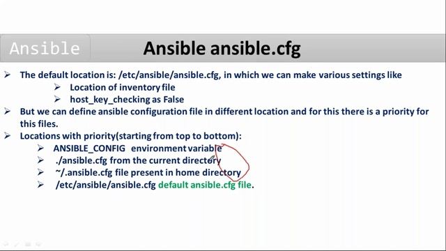 Automation with Ansible Playbooks | Different locations for ansible.cfg file with priority смотреть онлайн