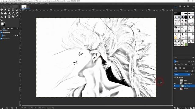 Charcoal Drawing Effect in Gimp смотреть онлайн
