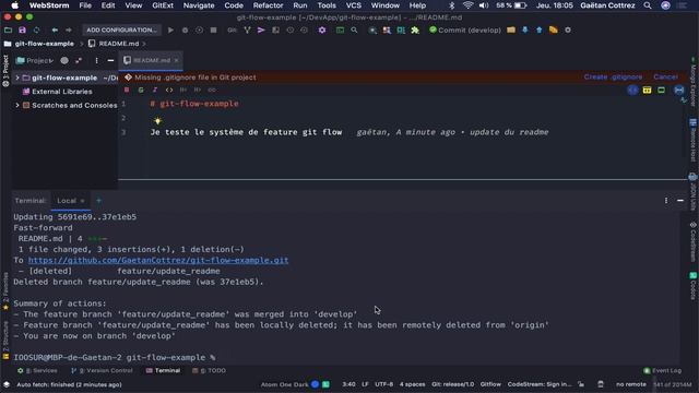 Explication et Mise en situation de Git Flow смотреть онлайн