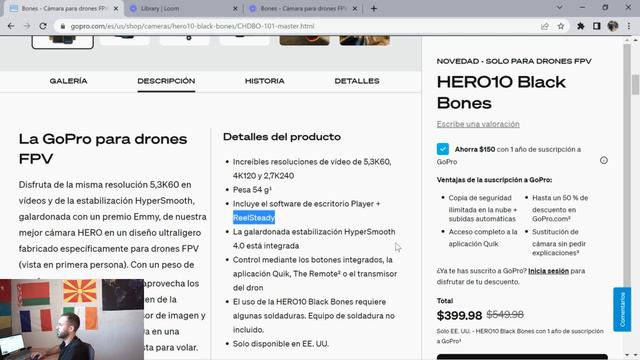 NUEVA GOPRO 10 BONES. Cámara para drone FPV 4k смотреть онлайн