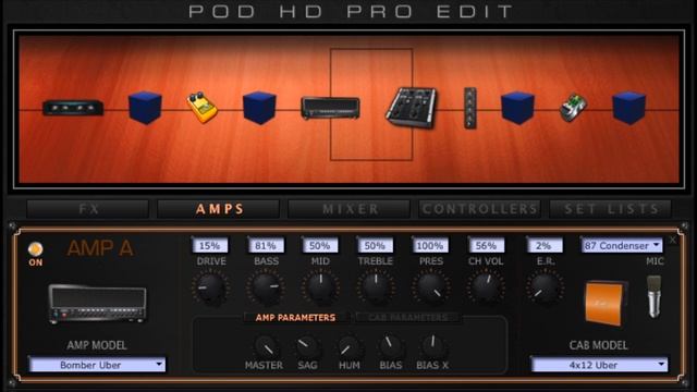 Как настроить сольный звук на Line 6 Pod HD 500 / PRO смотреть онлайн