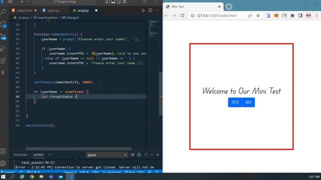 Creating a Quiz Web App with JavaScript HTML CSS смотреть онлайн