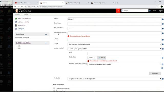 Connect Jenkins Slave to Master over SSH Connection смотреть онлайн
