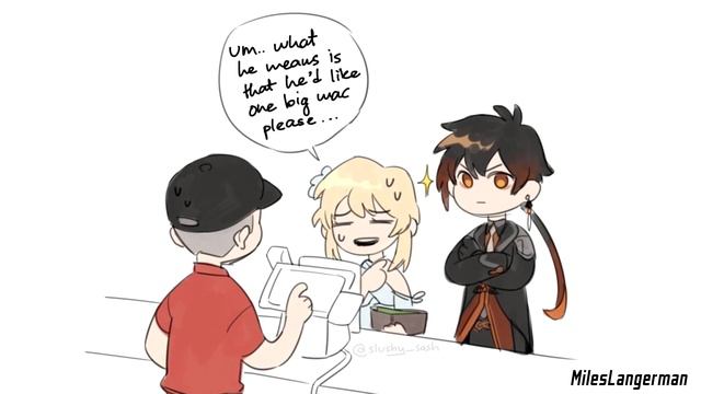 Zhongli Makes an Order [Genshin Impact Comic Dub] смотреть онлайн