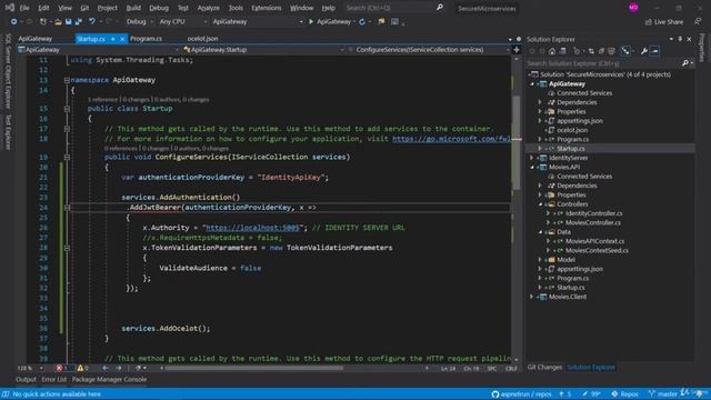 11.4 Securing Ocelot API Gateway with Bearer Token смотреть онлайн