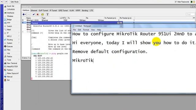 MikroTik Router 951Ui 2HnD | configure to access internet [part1] смотреть онлайн