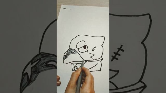 Мастер класс по рисованию ворона из бравл старса. смотреть онлайн
