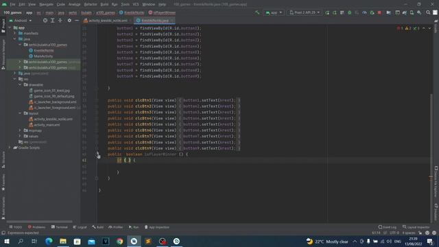 Крестики-нолики на Java в Android Studio. Урок 02. Пишем код. смотреть онлайн