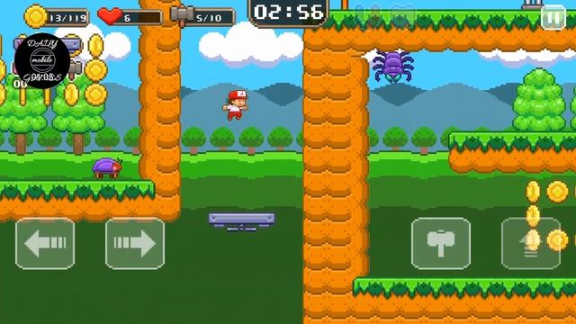 Super JIM Jump | Level #1-14 | Super MARIO like game смотреть онлайн