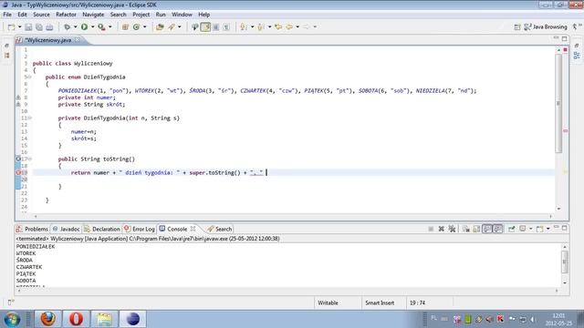 Kurs programowania Java, lekcja 30: typ wyliczeniowy enum смотреть онлайн