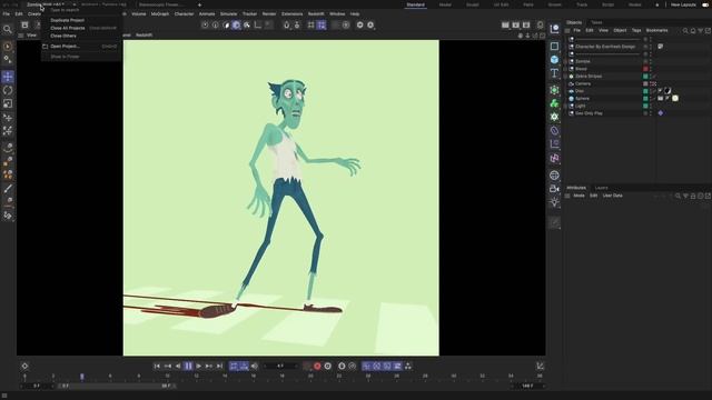 Project Tab Navigation in Cinema 4D R25 смотреть онлайн