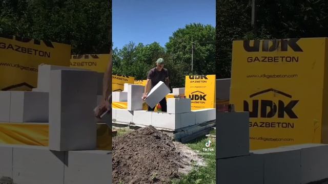 Кладка угла из газоблока