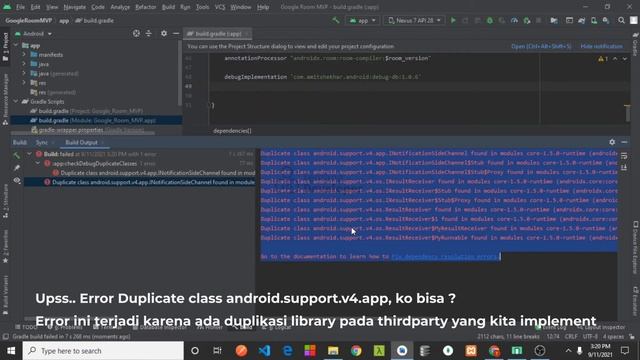 Cara fixing Error : Duplicate class android.support.v4.app.xx смотреть онлайн