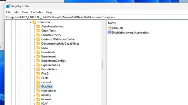 Disable Hardware Graphics Acceleration Outlook / Excel / Word
