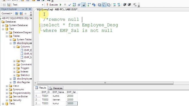How to remove null values in sql select query смотреть онлайн