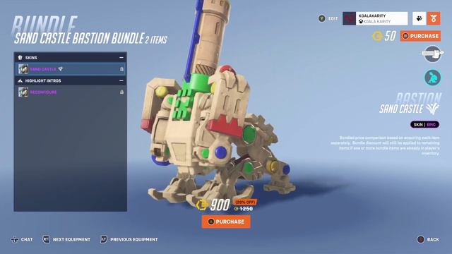 Epic Skin for Bastion (Sand Castle), S5 Store Update. [Overwatch 2 - Highlight - Jul.23] смотреть онлайн