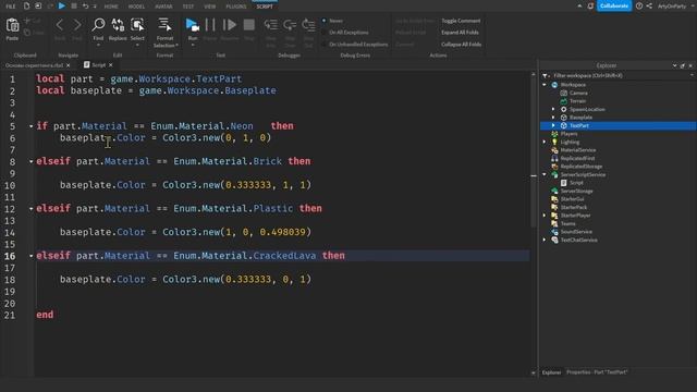 Основы скриптинга в Roblox Studio №7 / Создание условных конструкций разной сложности в скрипте смотреть онлайн