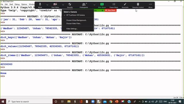 Dictionary in Python , Its Introduction ,Features functions and Program смотреть онлайн