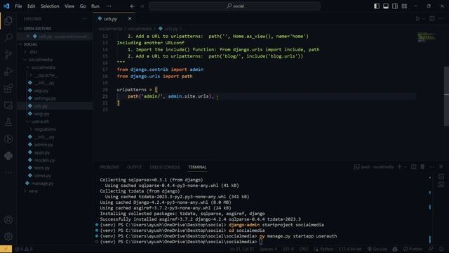 Setup & Demo | Part-1 | Social Media Website From Scratch Using Django |Python |Full Stack| By Ayus смотреть онлайн