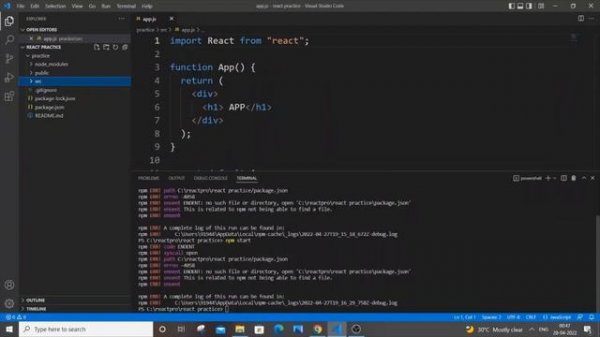 npm err code enoent react | How to fix npm start not working error in React JS