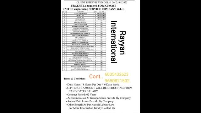 URGENTLY REQUIREMENT FOR KUWAIT 36 TRADE WORK , GENERAL FOREMAN,SECRETARY, AUTOCAD, STORE KEEPER,ET смотреть онлайн