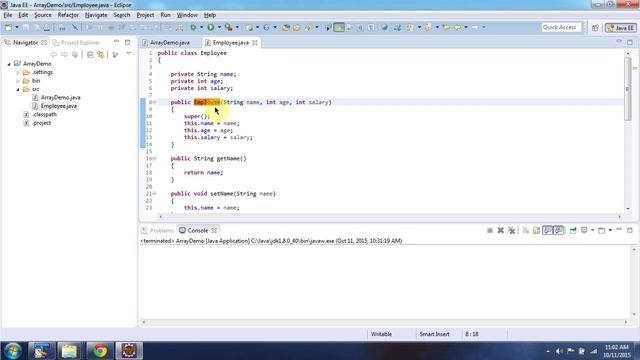 How to add User Defined Object to an Array? | Java Array (User Defined Object) | Java Tutorial смотреть онлайн
