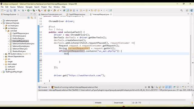 Change API request using DevTools || Selenium 4 смотреть онлайн