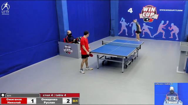 13:00 Ожиганов Николай 0-3 Онищенко Руслан стол 4 ЮГ-1 21.11.21 смотреть онлайн