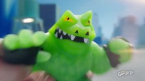 Герои Гуджитсу в деле! Heroes of Goo Jit Zu игрушки тянучки с различным наполнением