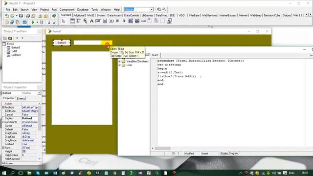 копирование текста из 1 компонента в другой легко и просто делфи программирование смотреть онлайн