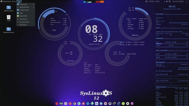SysLinuxOS 12 (MATE) Live Medium. Краткий обзор смотреть онлайн