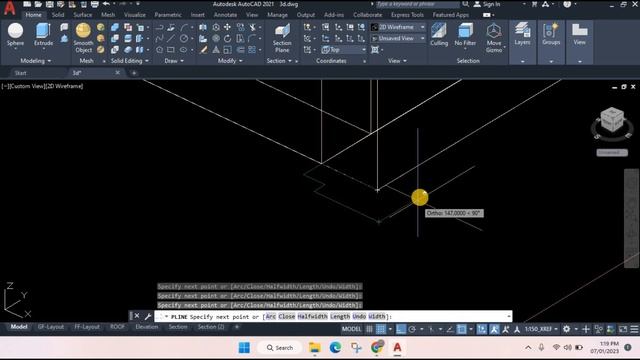 How to draw a cornish in 3D AutoCAD | 3d tutorial for beginners | Autocad 3D Modeling GRC | смотреть онлайн