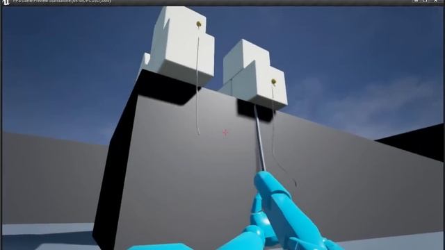 UE4 - Harpoon gun with rope simulation (BP only) смотреть онлайн