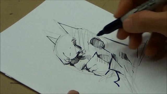 Jim Lee drawing Batman Cover смотреть онлайн