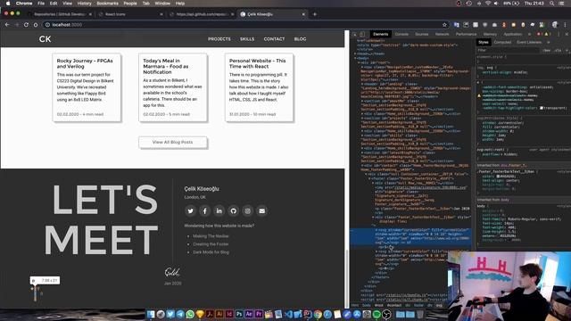 Personal Website with React - Adding Github Repo Statistics смотреть онлайн