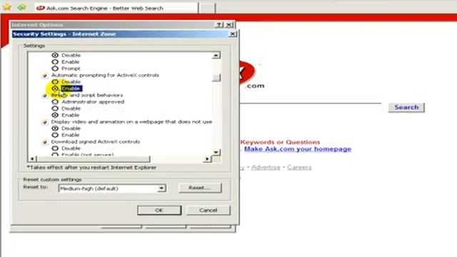 How To Enable ActiveX Controls