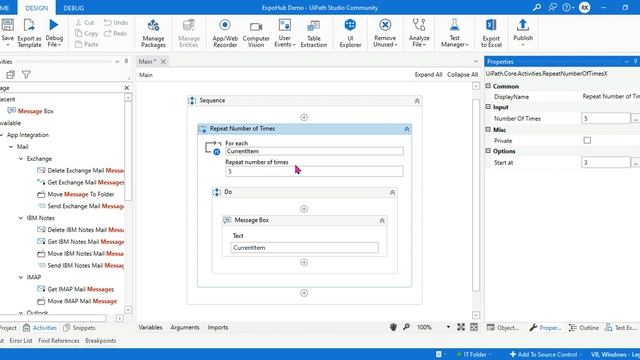 UiPath Tutorial - Repeat Number of Times Activity Usage | ExpoHub смотреть онлайн