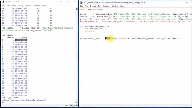 Using lambda expressions in Python Pandas смотреть онлайн