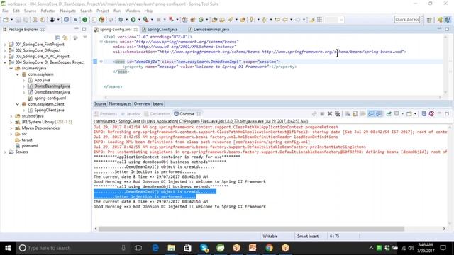 Java Framework tutorial |Spring | Spring Bean Scopes | Onlineit tutorials смотреть онлайн