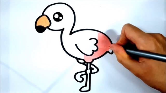 COMO DIBUJAR UN FLAMENCO - DIBUJOS KAWAII смотреть онлайн