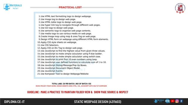 STATIC WEB PAGE DESIGNING | HTML | PART 01 | MATERIALS POINT смотреть онлайн