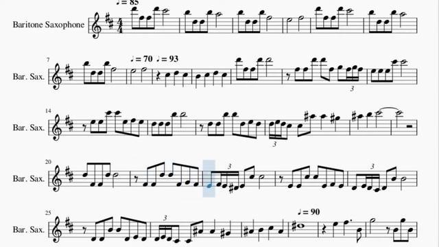Baritone Sax Sheet Music: How to play Love Story by LoLa and Hauser смотреть онлайн