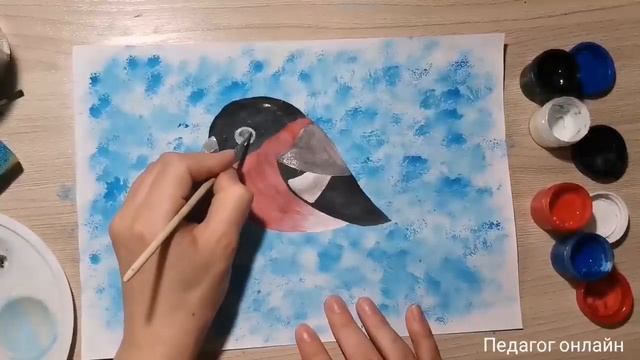 Снегирь. Пошаговый рисунок. Мастер-класс для начинающих смотреть онлайн