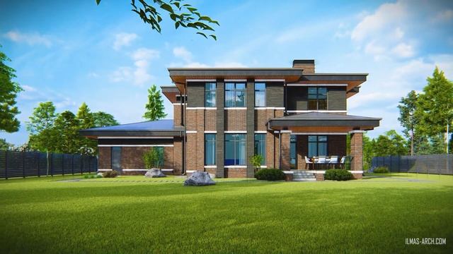 Дом в стиле прерий на 350 кв.м в Подмосковье смотреть онлайн