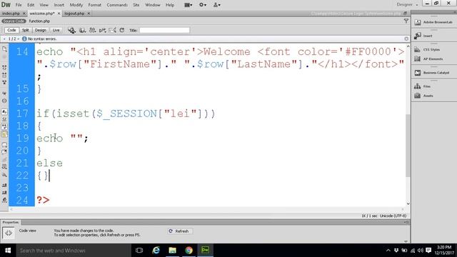 PHP & MYSQL | Complete Secure Login System | LogOut | Part 11 смотреть онлайн