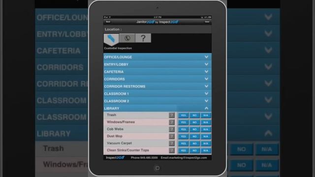 Inspect2go - Custodial, School Janitor, Hotel Housekeeping, Maintenance - iPad Mobile App Software смотреть онлайн