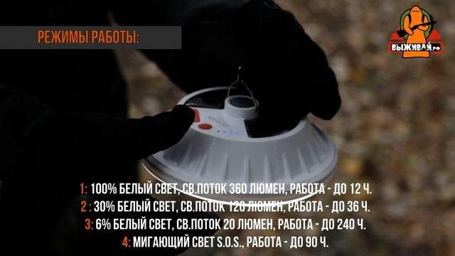 Подвесная лампа-прожектор | Фонарь для кемпинга и палатки | Для туризма и путешествий | Выживай.РФ смотреть онлайн